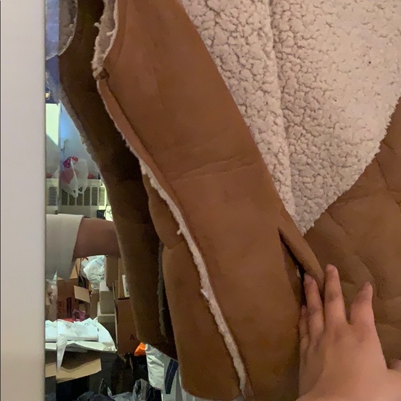 Faux Shearling Brown Vest Size Small - Picture 5 of 5